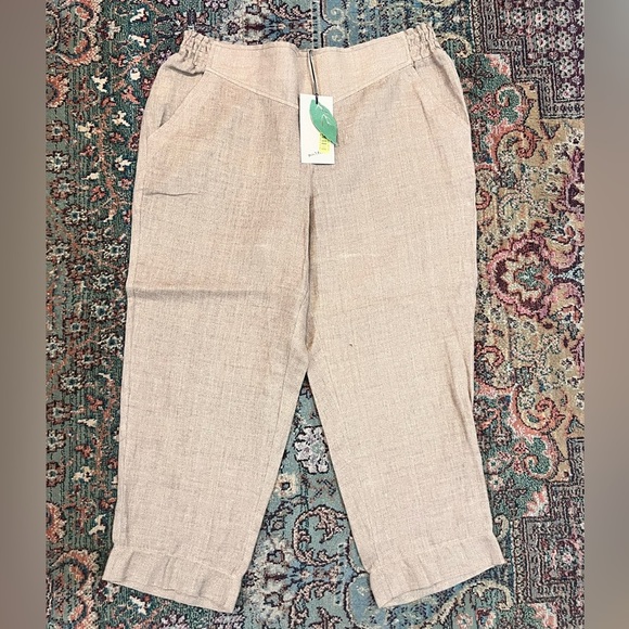 NWT Nurture Terra Firma Tan Linen Pants - Picture 4 of 6